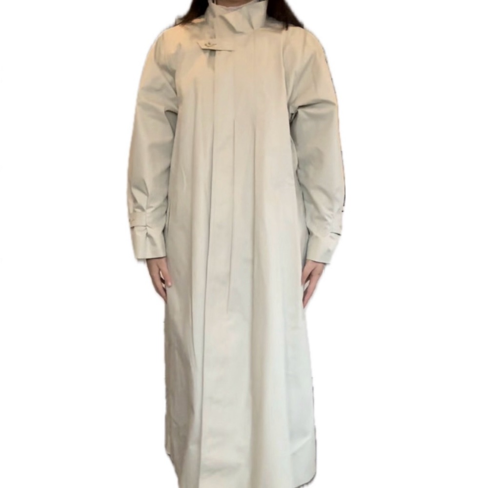 Tan high-neck Trench Coat